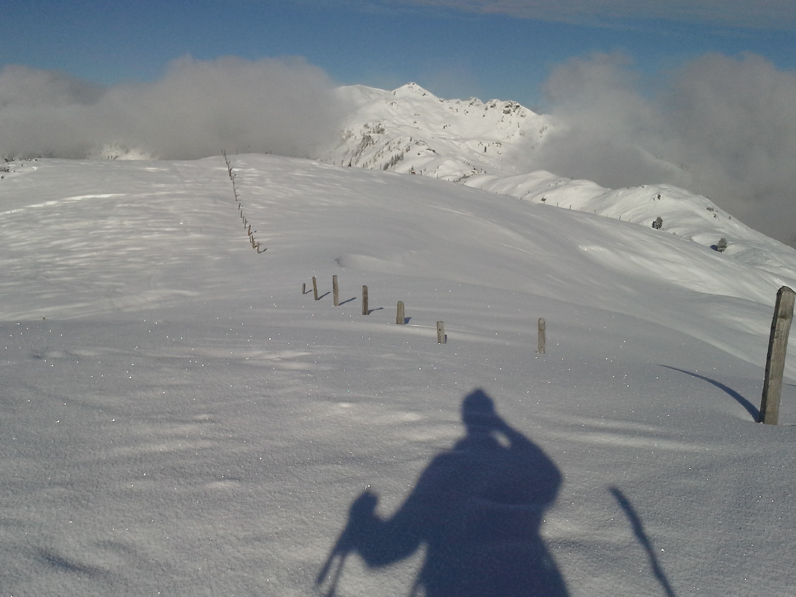 Der Loosbühel, 1.984 m, ist erreicht, im Hintergrund das Gründegg