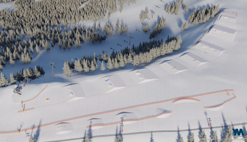 Visualisierung: Snowpark Großarltal von oben