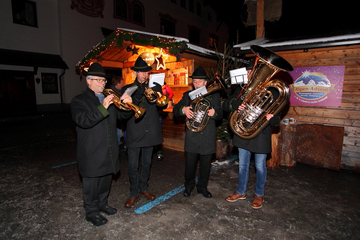 Bläser der Trachtenmusikkapelle Großarl am Salzburger Bergadvent