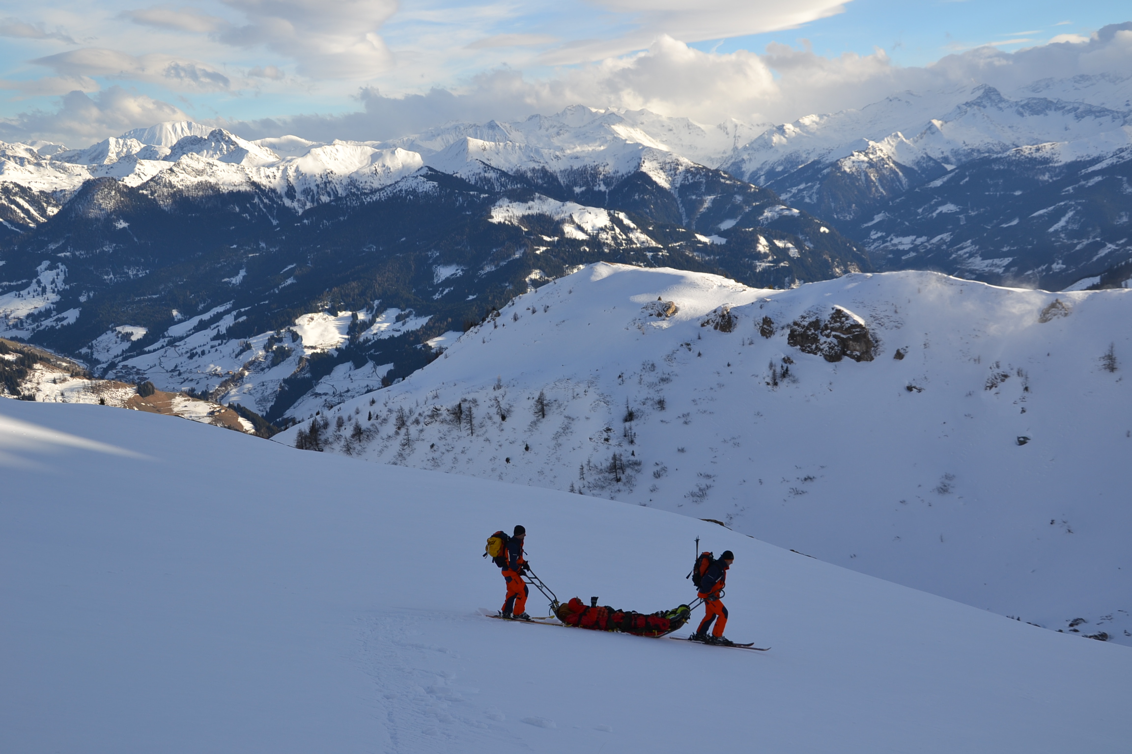 Abtransport des Verletzten