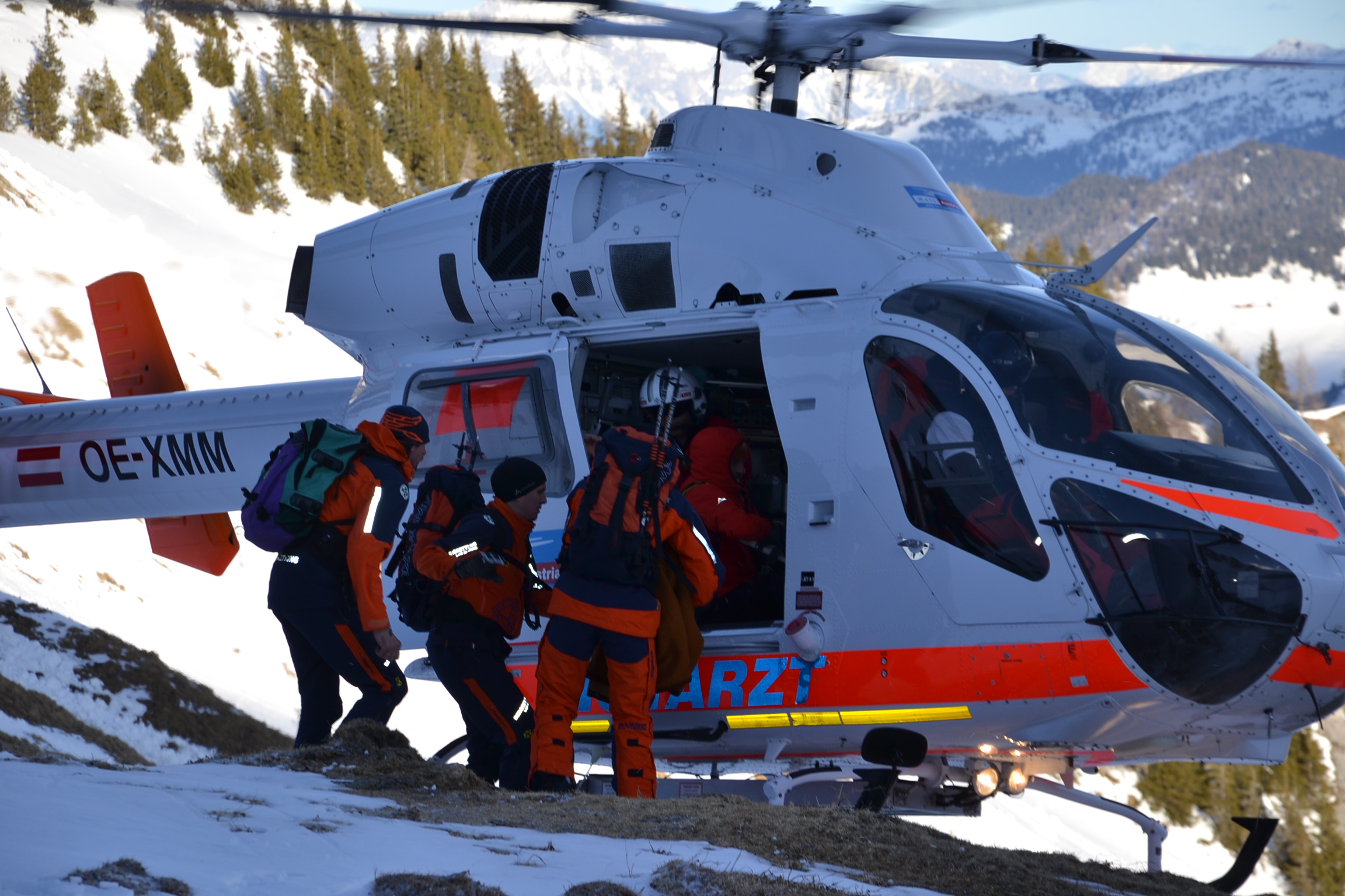 Verladen des Verletzten