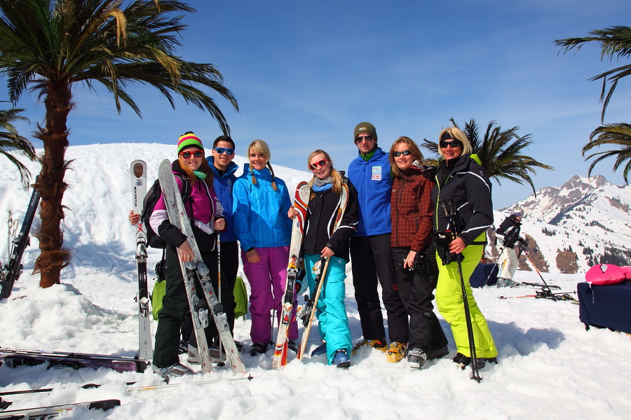Lauter fröhliche Gesichter - Skiguiding mit Toni und Andi