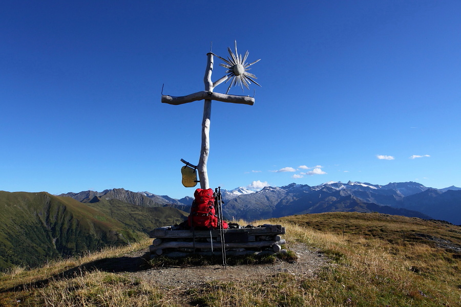 Die Filzmooshöhe mit Blick in die Hohen Tauern