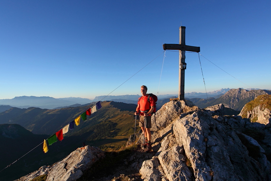 Gipfelsieg am Draugstein zu später Abendstund