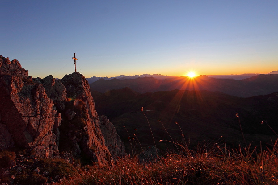 Sonnenuntergang am Draugstein