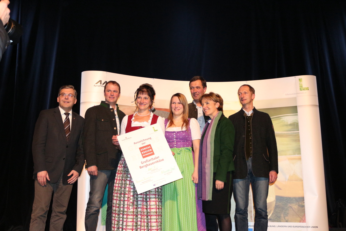 Auszeichnung zur Genussregion Großarltaler Bergbauernkäse