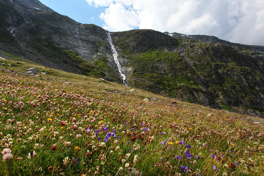 Tosend stürzen die Wasserfälle zu Tal