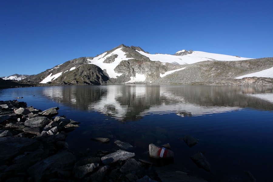 Vom gegenüberliegenden Seeufer der Blick zum Ankogel