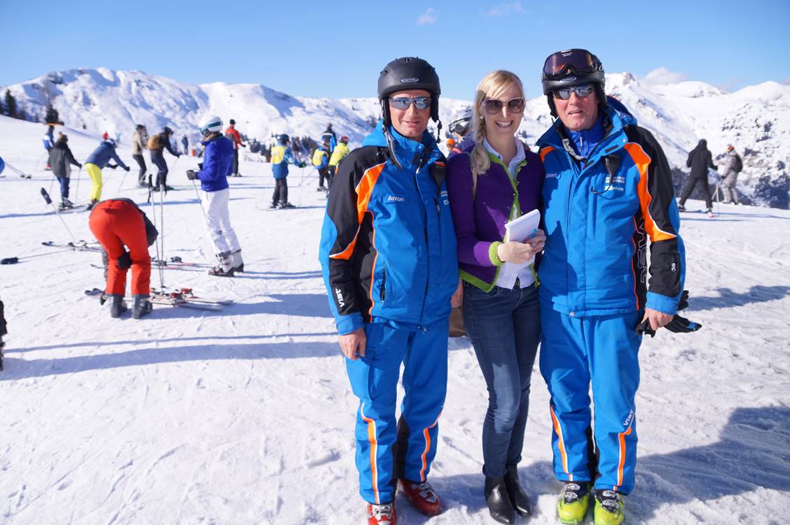 Auch für Redakteurin Angelika Pehab war es wunderbar, hoch oben über Großarl zu recherchieren. (Foto: Aichhorn)