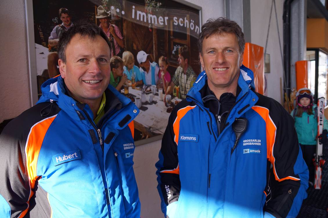 Familienbande: Seilbahntechniker Hubert Aichhorn mit seinem Bruder Klemens von der Pistencrew