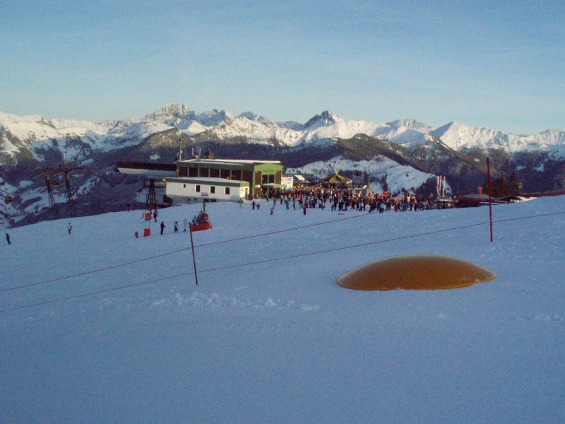 Klodeckel auf der Piste