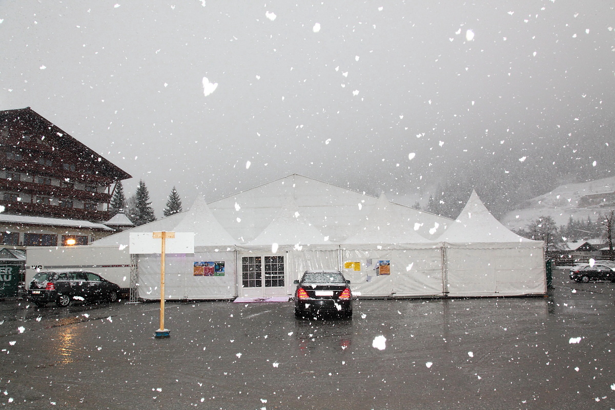 Schneefall am Sonntag