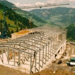 Bau Mittelstation Panoramabahn 10.08.1990