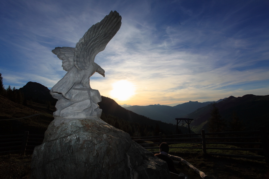 Sonnenuntergangs-Impression bei der Loosbühelalm