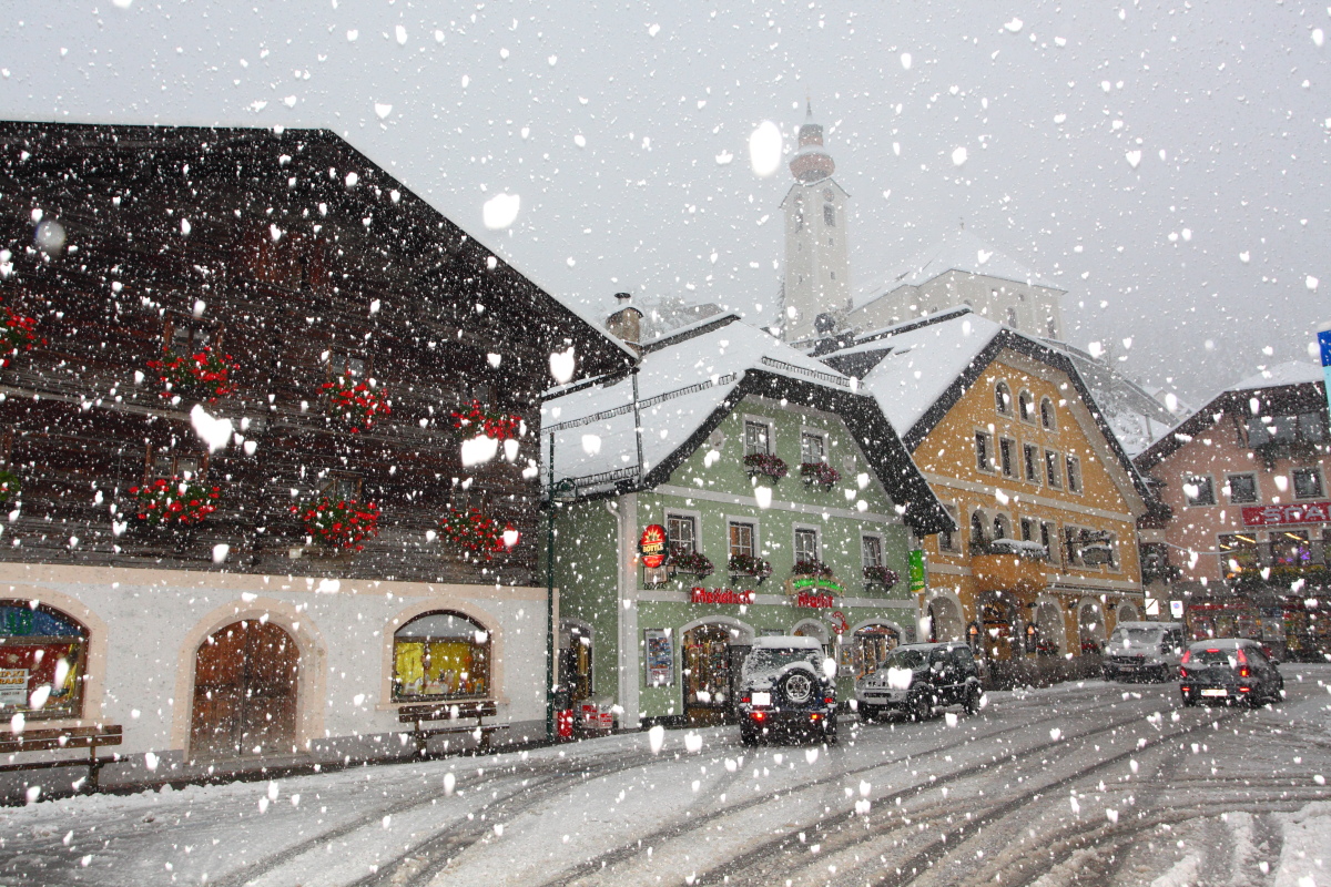 Dicke Flocken - heute morgen am Marktplatz