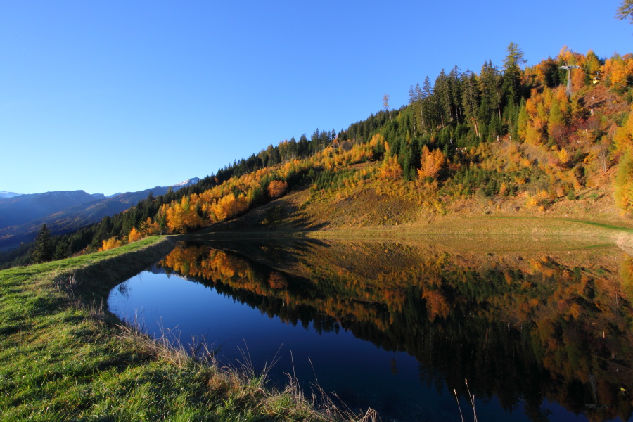 Speicherteich an der Mittelstation - Blick nach Süden