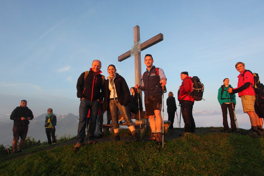 Gipfelgespräch in der Morgensonne