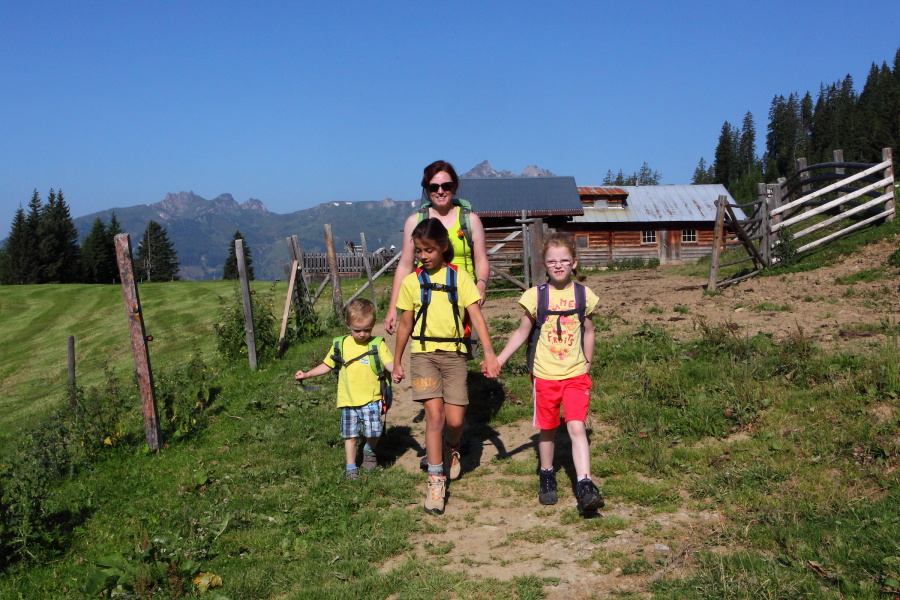 Frisch gestärkt geht´s los an der Unterwandalm