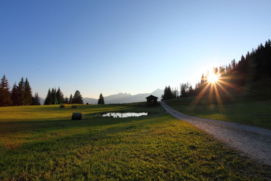 Sonnenuntergang an der Unterwandalm
