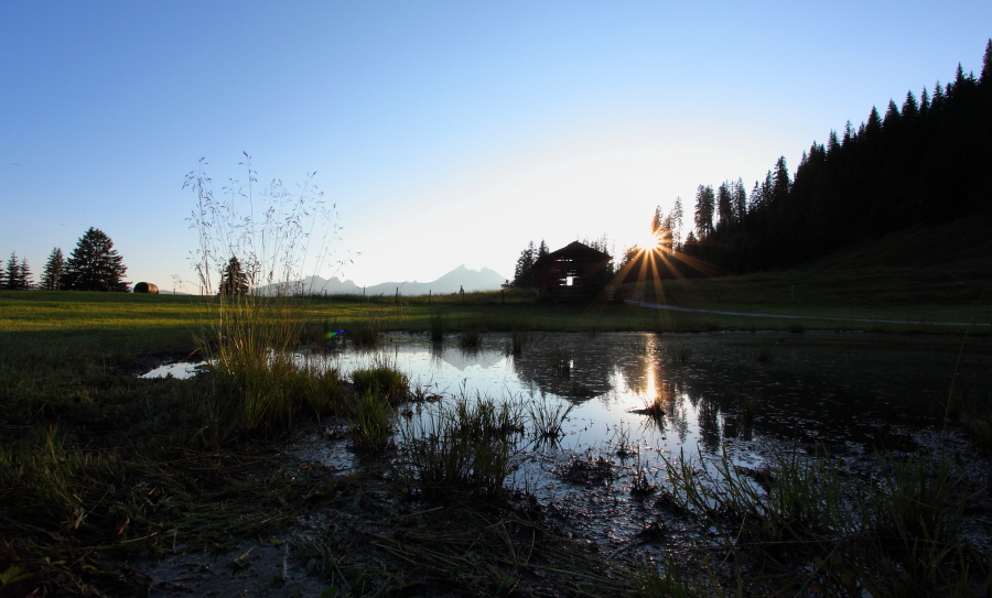 Sonnenuntergang an der Unterwandalm