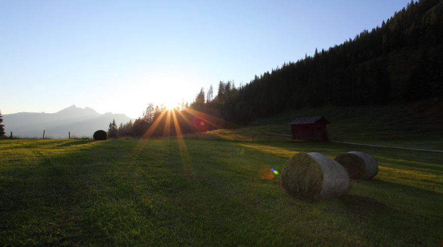 Sonnenuntergang an der Unterwandalm