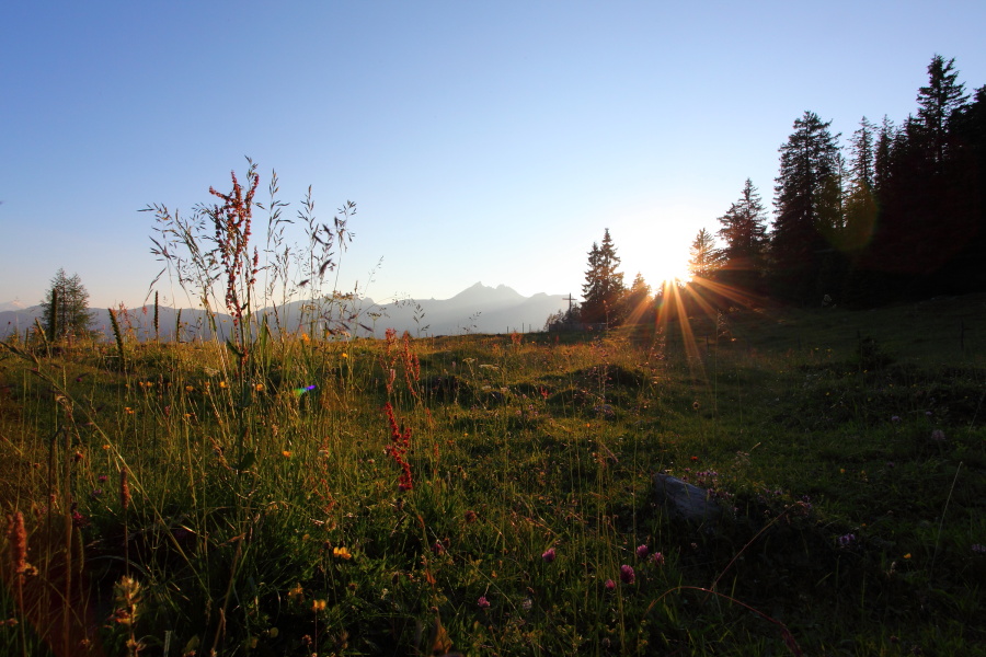 Sonnenuntergang an der Unterwandalm
