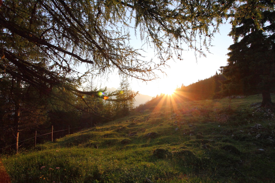 Sonnenuntergang an der Unterwandalm