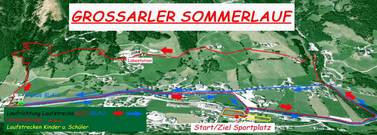 Streckenverlauf Großarler Sommerlauf