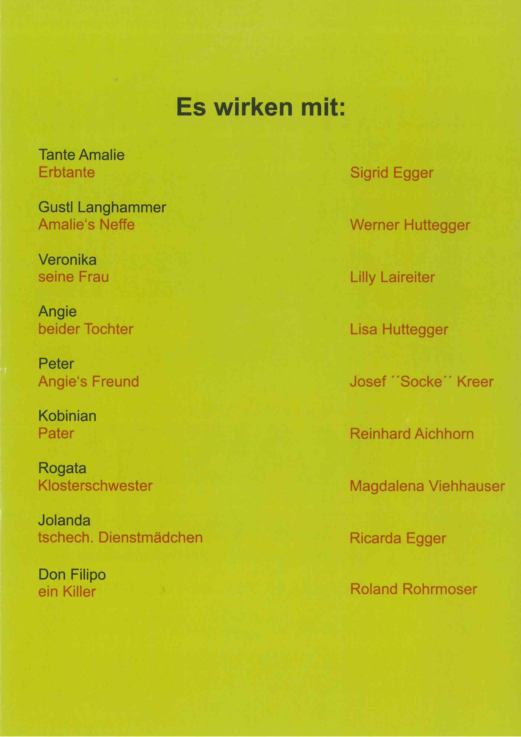 Spieler Theater Hüttschlag